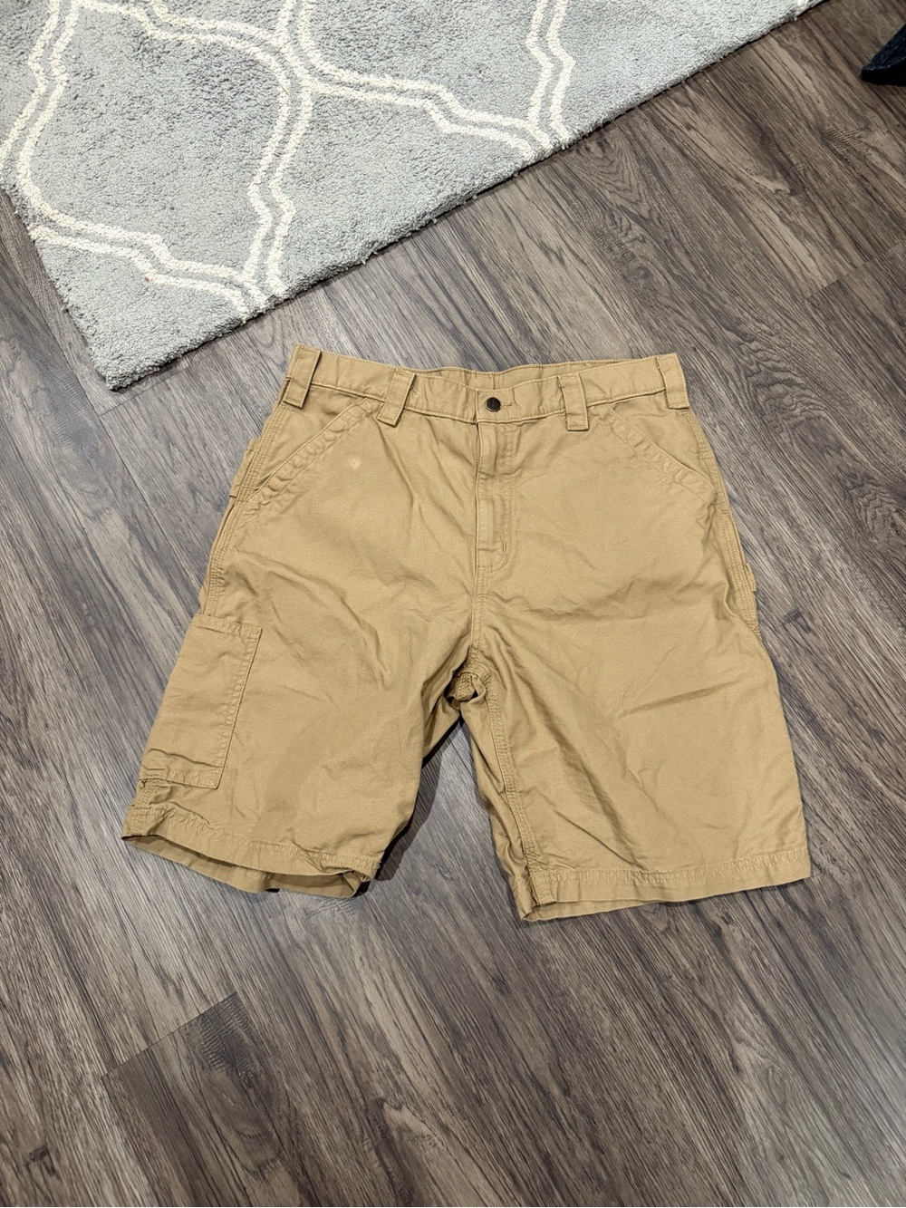 Carharrt Men's Tan Cargo Shorts with Utility Pocket